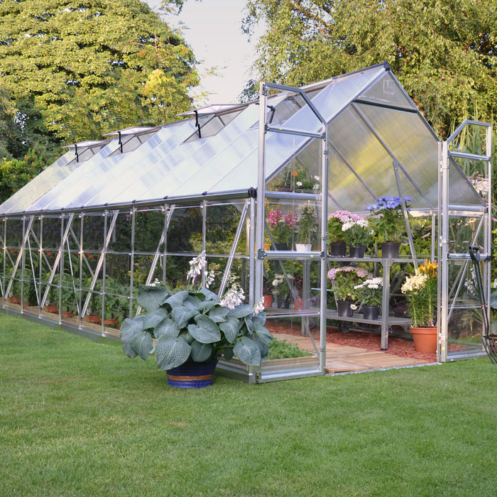 Palram - Canopia 8' x 20' Balance Silver Polycarbonate Greenhouse