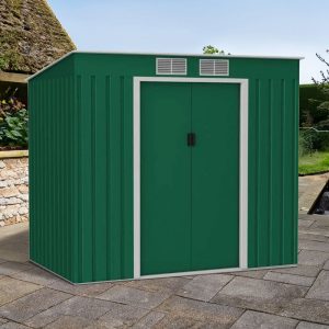 7' x 4' Lotus Hestia Pent Metal Shed with Foundation Kit (2.01m x 1.21m)