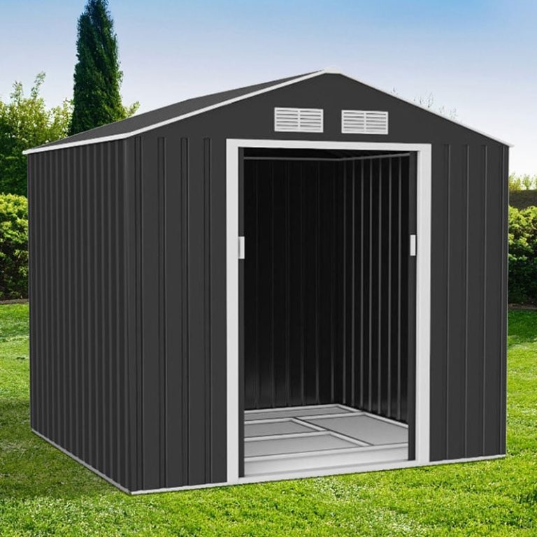 7' x 6' Lotus Hera Apex Metal Shed (2.01m x 1.81m)