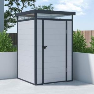 4' x 4' Lotus Curo Grey Plastic Shed (1.31m x 1.31m)