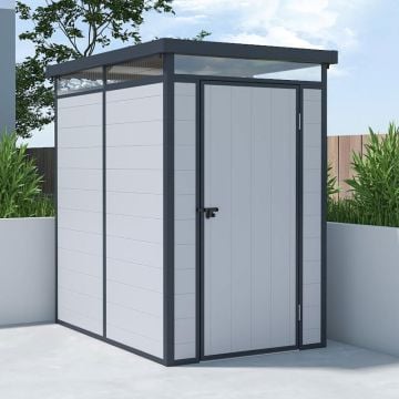 4' x 6' Lotus Curo Grey Plastic Shed (1.31m x 1.9m)