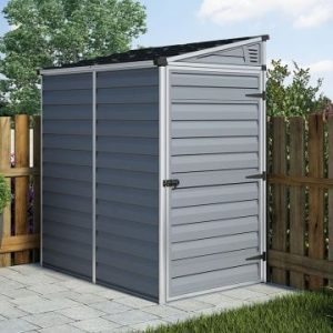 4' x 6' Palram Canopia Grey Skylight Pent Plastic Shed (1.17m x 1.77m)