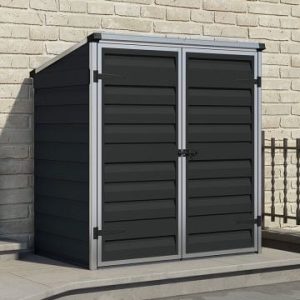 5' x 3' Palram Canopia Dark Grey Voyager Shed (1.39m x 0.9m)