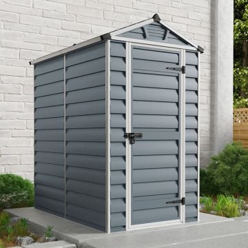 4' x 6' Palram Canopia Grey Skylight Plastic Shed (1.21m x 1.77m)