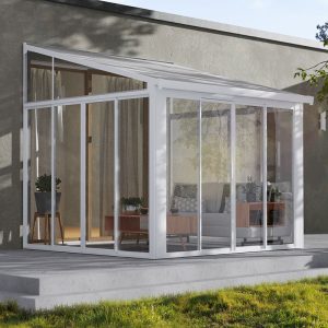 10' x 10' Palram Canopia SanRemo White Lean-To Conservatory (3.05m x 3.05m)