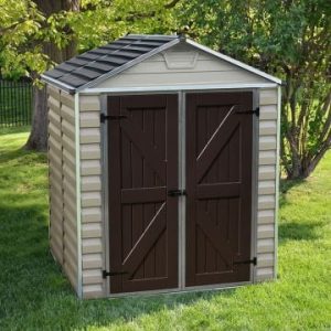 6' x 5' Palram Canopia Tan Skylight Plastic Shed (1.85m x 1.54m)