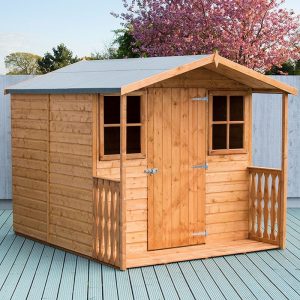 7' x 9' Shire Casita Wooden Summer House including Veranda (2.16m x 2.72m)