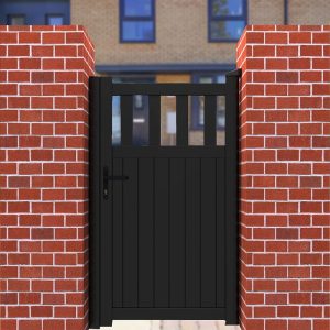 Partial Privacy Premium Metal Side Gate - Black