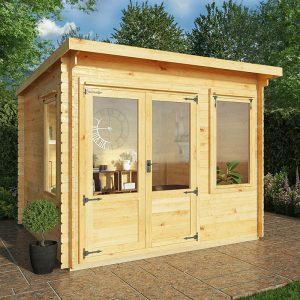 Mercia 3m x 3m Pent Log Cabin (19mm)