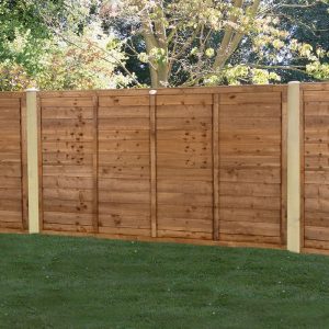 Forest 6' x 4' Brown Pressure Treated Super Lap Fence Panel (1.83m x 1.22m)