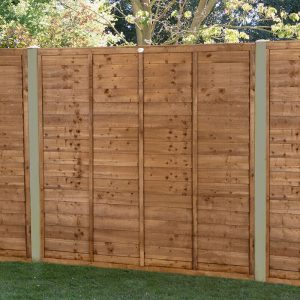 Forest 6' x 6' Brown Pressure Treated Super Lap Fence Panel (1.83m x 1.83m)