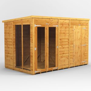 Oren 10' x 6' Pent Combi Summer House with Side Store - 4ft