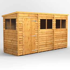 Oren 12' x 4' Overlap Modular Custom Pent Shed