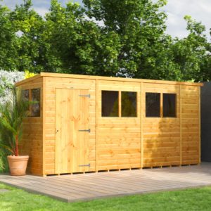 Oren 14' x 4' Shiplap Modular Custom Pent Shed