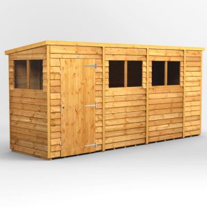 Oren 14' x 4' Overlap Modular Custom Pent Shed