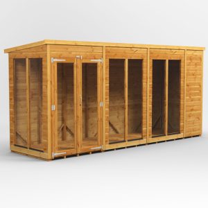 Oren 14' x 4' Shiplap Contemporary Long-Room Summer House