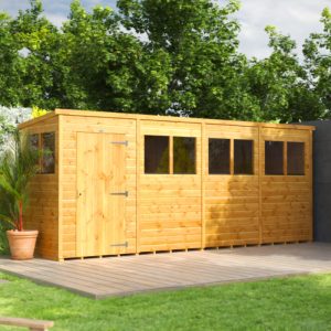 Oren 16' x 4' Shiplap Modular Custom Pent Shed