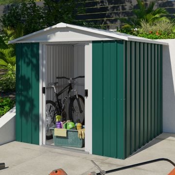 6'8 x 7'2 Yardmaster Green Metal Shed (2.02m x 2.17m)