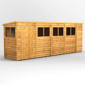 Oren 18' x 4' Overlap Modular Custom Pent Shed