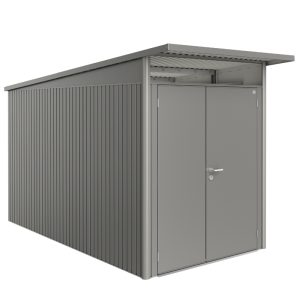 Biohort AvantGarde Size A4 Premium Metal Shed with Double Door - Quartz Grey