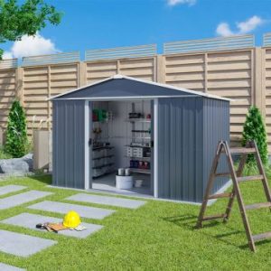 10' x 8' Yardmaster Castleton Anthracite Metal Shed (3.03m x 2.37m)