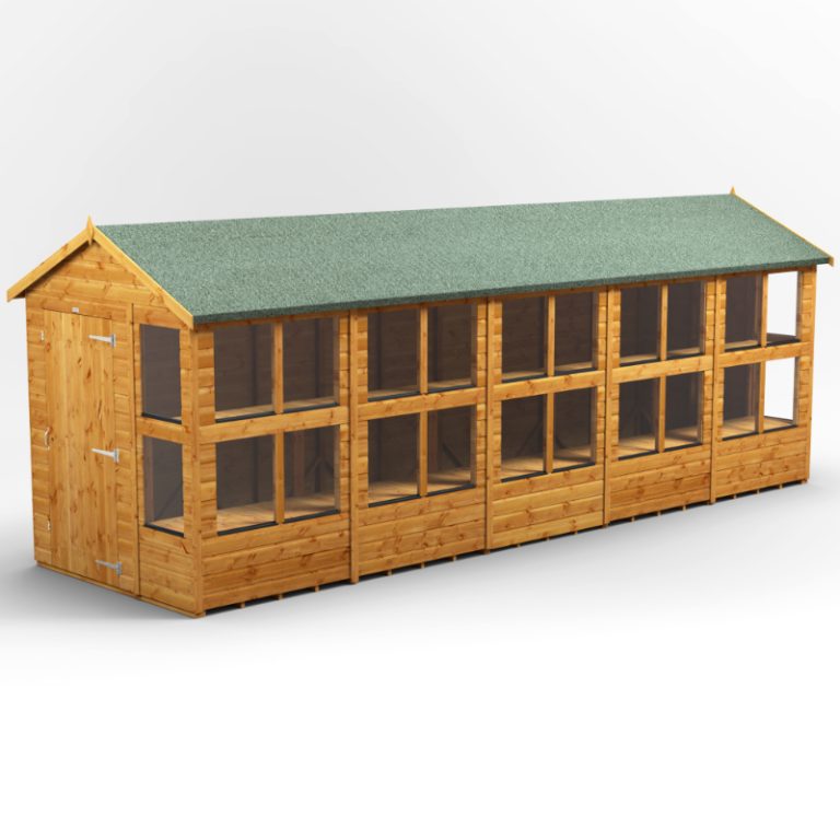 Oren 20' x 6' Shiplap Modular Custom Apex Potting Shed