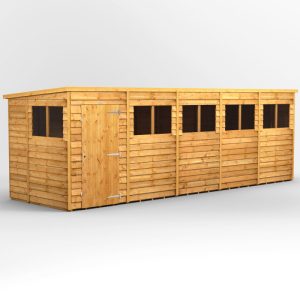 Oren 20' x 6' Overlap Modular Custom Pent Shed