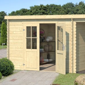 Greenway 3.19m x 7m Barton Log Cabin - 28mm