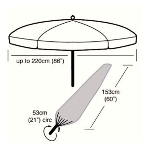 Oren Deluxe - 2.2m Round Parasol Cover - 153cm