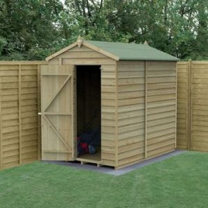 7' x 5' Forest 4Life 25yr Guarantee Overlap Pressure Treated Windowless Apex Wooden Shed (2.18m x 1.64m)