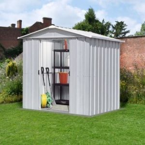 8' x 6' Yardmaster Silver Metal Shed (2.02m x 2.37m)