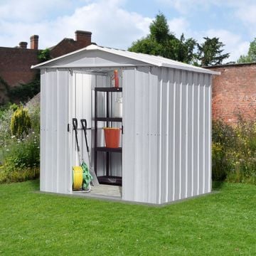 8' x 6' Yardmaster Silver Metal Shed (2.02m x 2.37m)