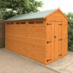 Redlands 6' x 12' Double Door Shiplap Modular Apex Security Shed