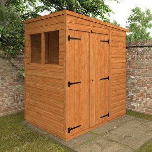 Redlands 6' x 4' Double Door Shiplap Modular Pent Shed