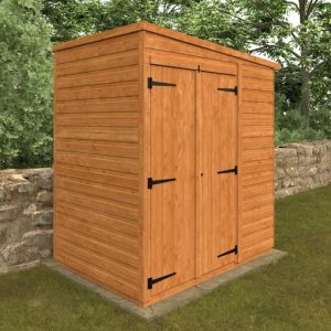 Redlands 6' x 4' Double Door Windowless Shiplap Modular Pent Shed