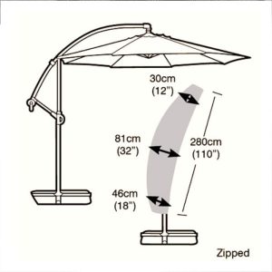 Oren Deluxe - Sail Parasol Cover - 280cm