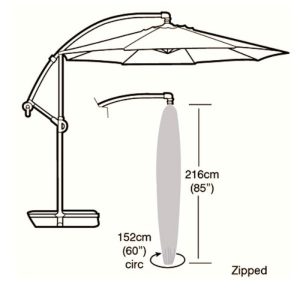 Oren Deluxe - 3m Round Cantilever Parasol Cover - 216cm