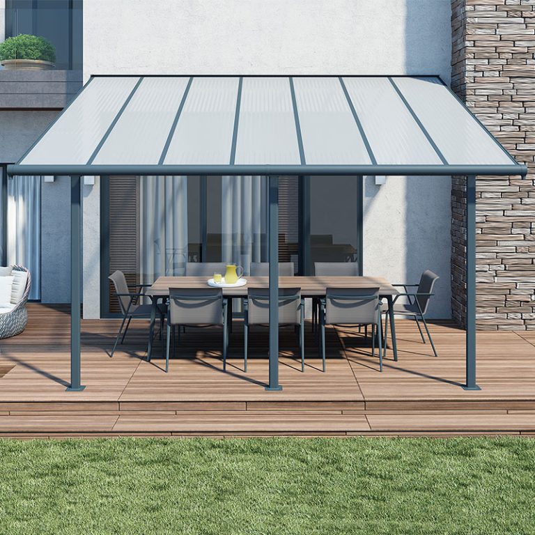 10'x14' (3x4.25m) Palram Canopia Sierra Grey Patio Cover