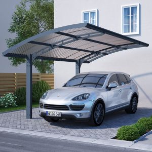 16'x10' (4.8x3m) Palram Canopia Arizona Wave 5000 Grey Metal Carport