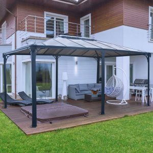 16'x12' (4.8x3.6m) Palram Canopia Martinique 5000  Grey Garden Gazebo