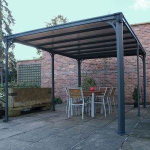 14'x10' (4.2x3m) Palram Canopia Milano 4300 Grey Garden Gazebo