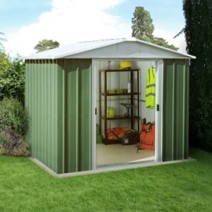 8' x 7' Yardmaster Green Metal Shed (2.42m x 2.17m)