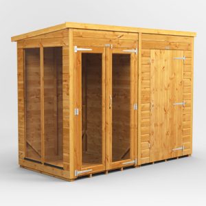 Oren 8' x 4' Pent Combi Summer House with Side Store