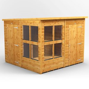 Oren 8' x 8' Pent Combi Potting Shed with Side Store