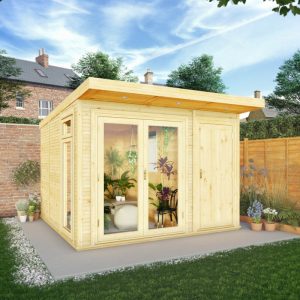 Adley 3m x 3m Insulated Garden Room With Side Shed