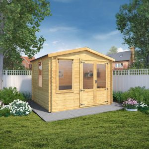 Adley 3.3m x 3.0m Newhaven Log Cabin - 19mm