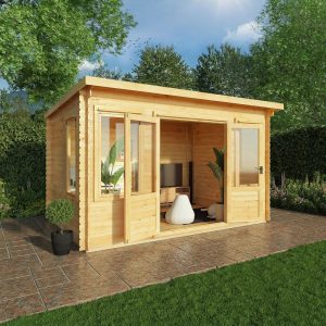 Adley 4m x 3m Hereford Log Cabin - 19mm