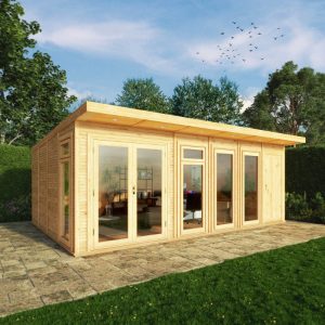 Adley 6m x 4m Insulated Garden Room With Side Shed