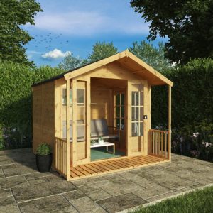 Adley 8' x 8' Premium Traditional Summer House With Veranda