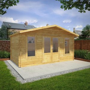 Adley 5m x 3m Lincoln Log Cabin - 34mm